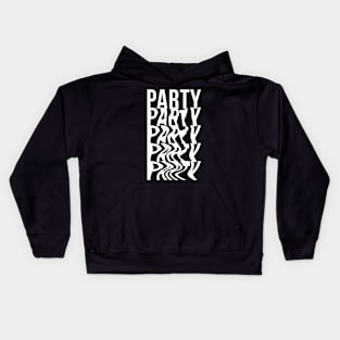 crazy party logo Kids Hoodie